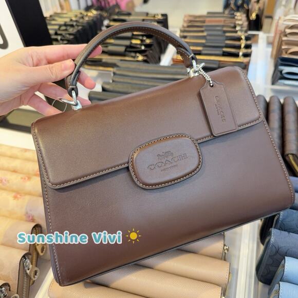 NWT Coach Eliza Top Handle Bag Leather CT852 Silver/Maple - Picture 2 of 10